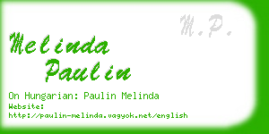 melinda paulin business card
